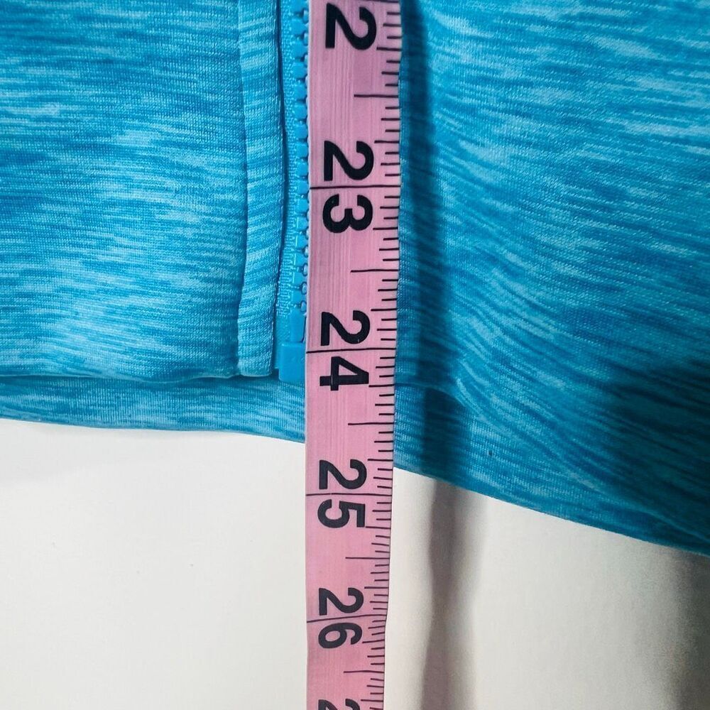 Athleta Sea Blue Zip Up Hooded Sweatshirt Sz S - Picture 5 of 9